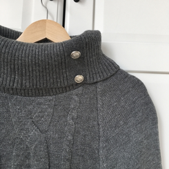 달빛천사 자수 꽈배기 빈티지 대장 모리걸 실버버튼 판초 터틀넥 케이프 망토 니트