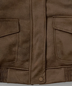 초코브라운스웨이드레더양털카라무스탕자켓점퍼