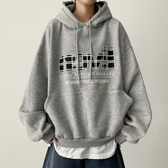 【起毛】チェックポイントパーカー MELANGE