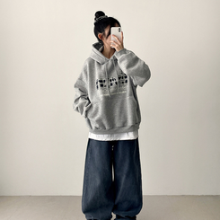 【起毛】チェックポイントパーカー MELANGE