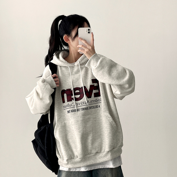 【起毛】チェックポイントパーカー OATMEAL