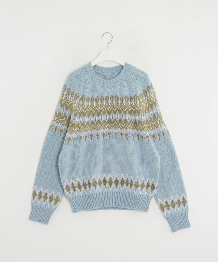 라운드넥 노르딕 니트