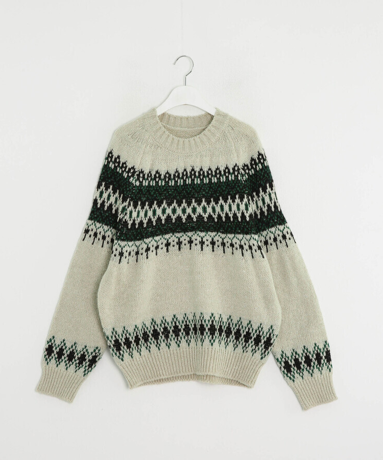 라운드넥 노르딕 니트