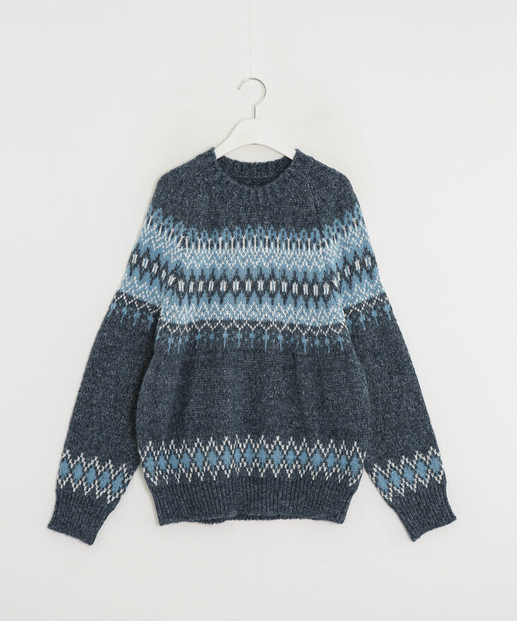 라운드넥 노르딕 니트