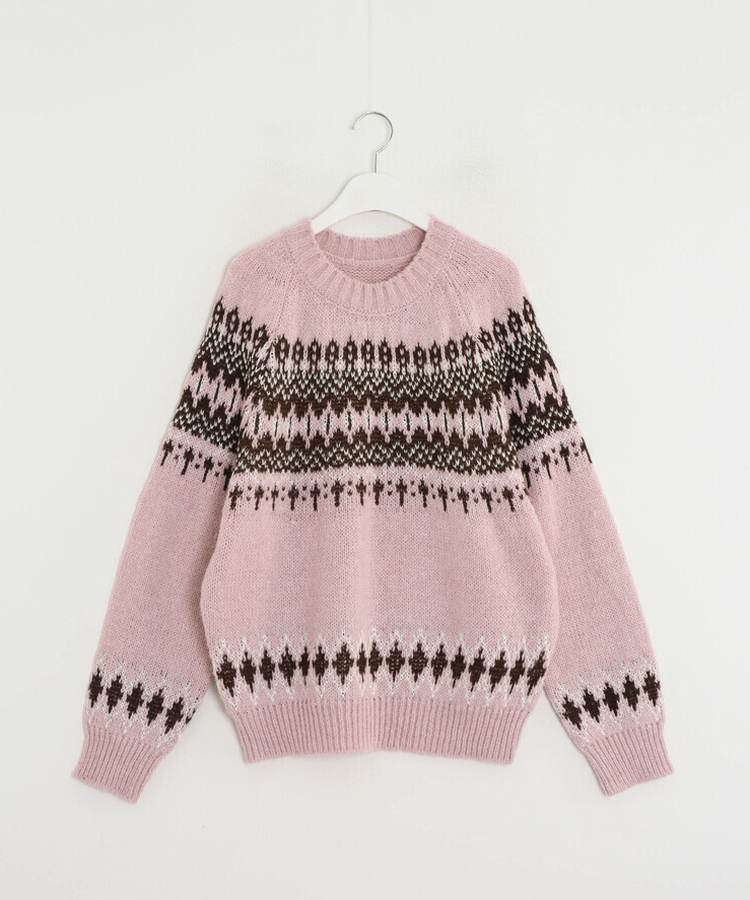 라운드넥 노르딕 니트