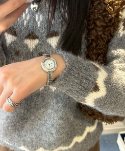 英字ビンテージウォッチ SILVER