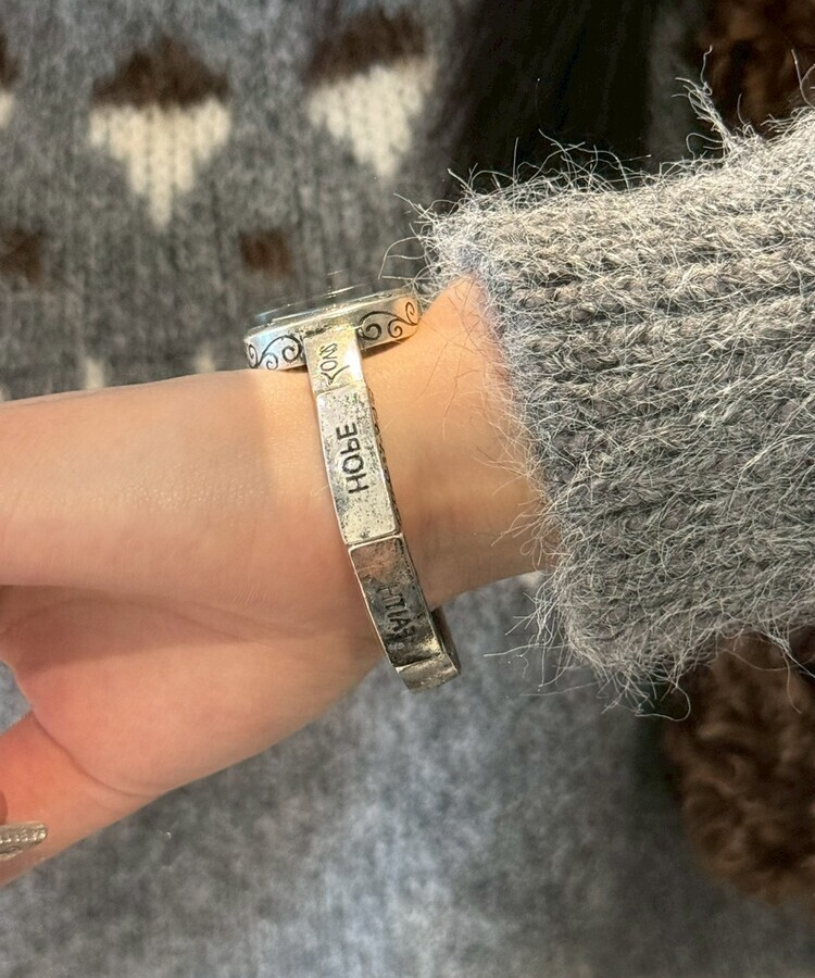 英字ビンテージウォッチ SILVER