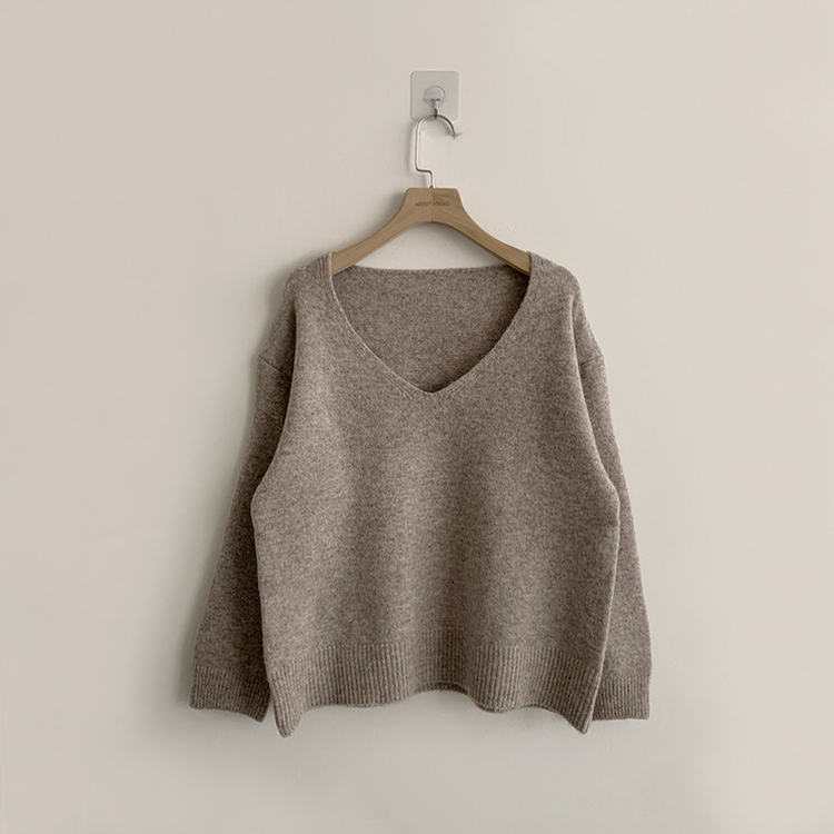 폴 가을 긴팔 오버핏 니트 보트넥 루즈핏 나시 니트 세트