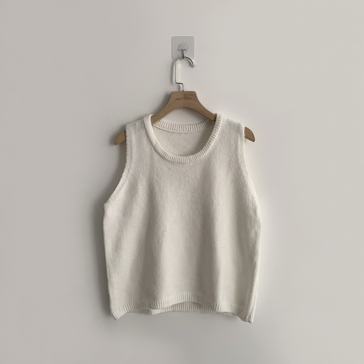 폴 가을 긴팔 오버핏 니트 보트넥 루즈핏 나시 니트 세트