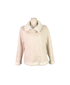 ハイネックバックルウールハーフジャケット