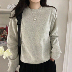 【起毛】シンプルラウンドトレーナー(8color) OAT