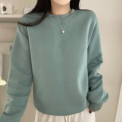 【起毛】シンプルラウンドトレーナー(8color) MINT