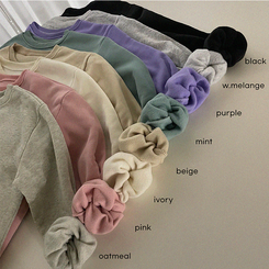 【起毛】シンプルラウンドトレーナー(8color)