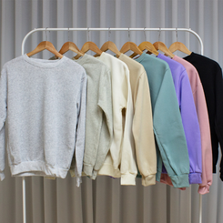 【起毛】シンプルラウンドトレーナー(8color)