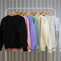 【起毛】シンプルラウンドトレーナー(8color)