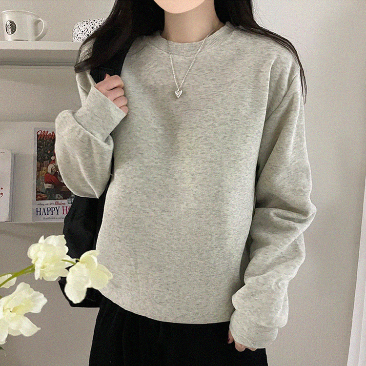 【起毛】シンプルラウンドトレーナー(8color) OAT