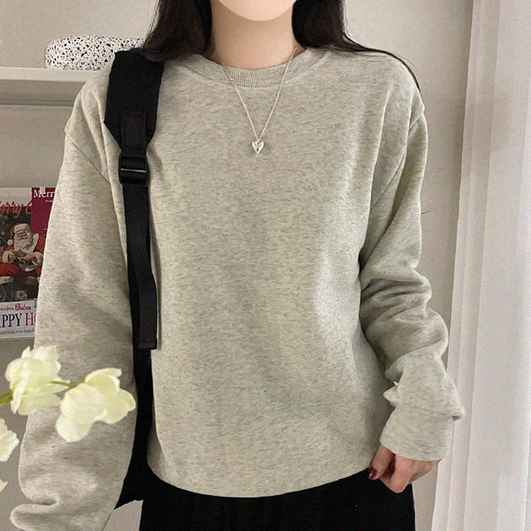 【起毛】シンプルラウンドトレーナー(8color) OAT