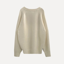 윈터 데일리 나그랑 라운드 루즈핏 울 긴팔니트