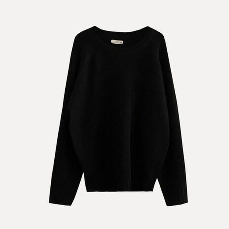 윈터 데일리 나그랑 라운드 루즈핏 울 긴팔니트