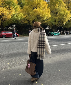 フェイクファーダッフルコート IVORY