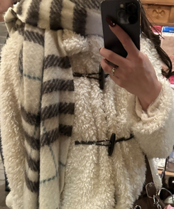 フェイクファーダッフルコート IVORY