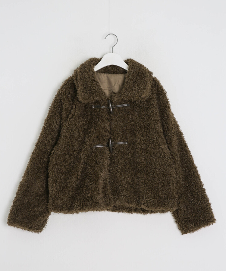 フェイクファーダッフルコート