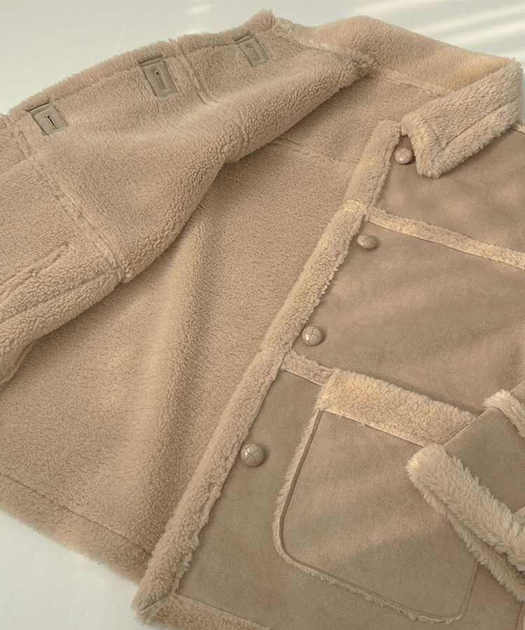 스웨이드 오버핏 하이퀄리티 리버시블 전체 안감 무스탕