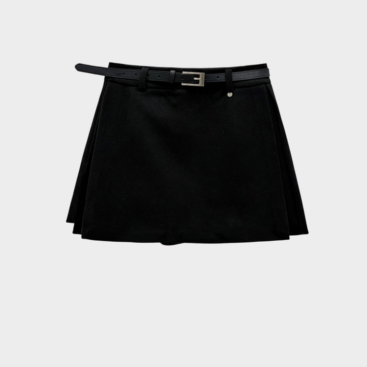 겨울에도 황금비율 보장윈터 도톰 모직 팬던트 포인트 고퀄리티 A라인 스커트 치마바지