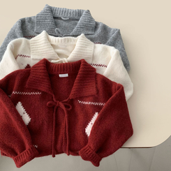 キャロルダイヤウールリボンボレロカーディガン