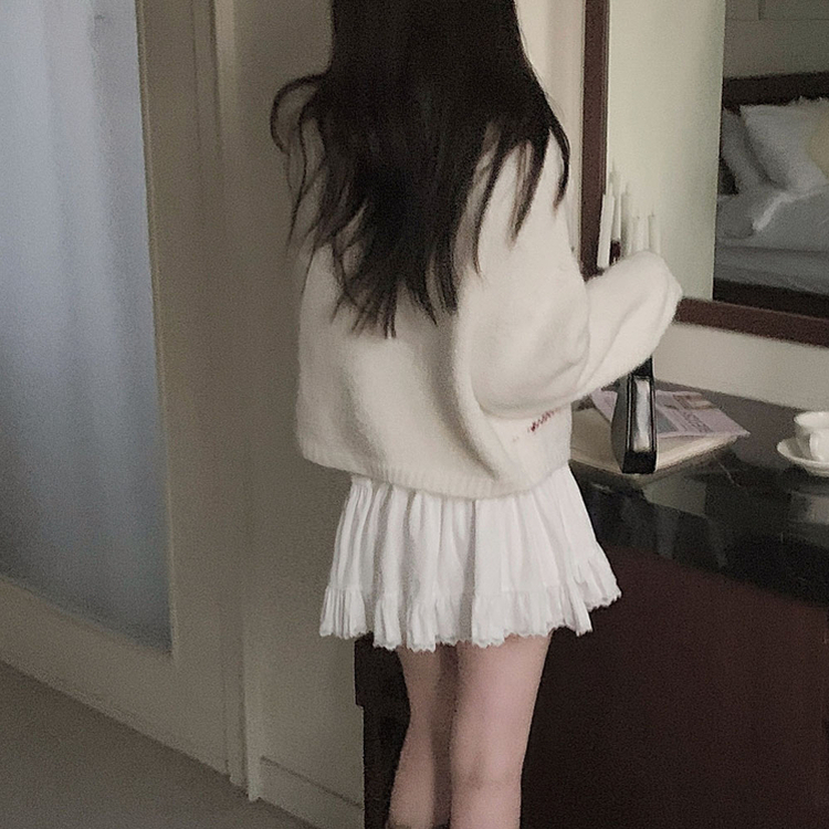 キャロルダイヤウールリボンボレロカーディガン IVORY