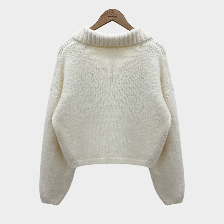 キャロルダイヤウールリボンボレロカーディガン