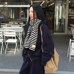 ハリーストライプマフラー BLACK