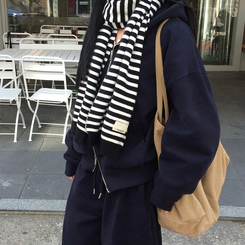 ハリーストライプマフラー BLACK