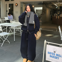 ハリーストライプマフラー BLACK