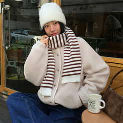 ハリーストライプマフラー BROWN