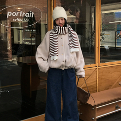 ハリーストライプマフラー BROWN