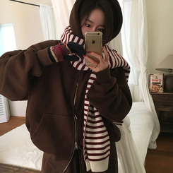 ハリーストライプマフラー RED