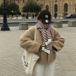 ハリーストライプマフラー RED