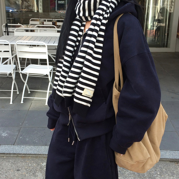 ハリーストライプマフラー BLACK