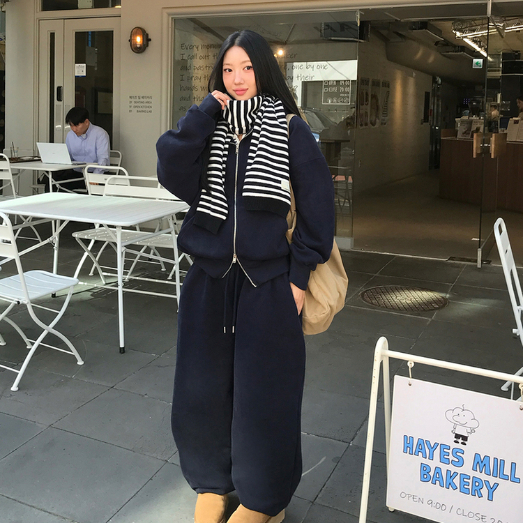 ハリーストライプマフラー BLACK