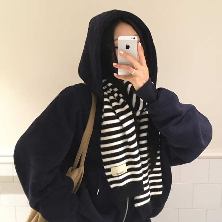 ハリーストライプマフラー BLACK