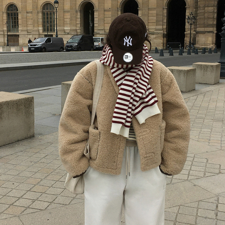 ハリーストライプマフラー RED