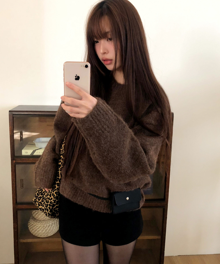 レオパードショルダーバッグ BROWN