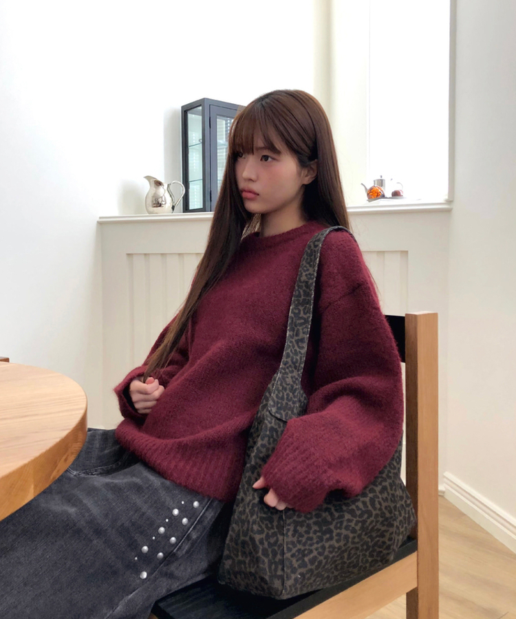 レオパードショルダーバッグ BLACK