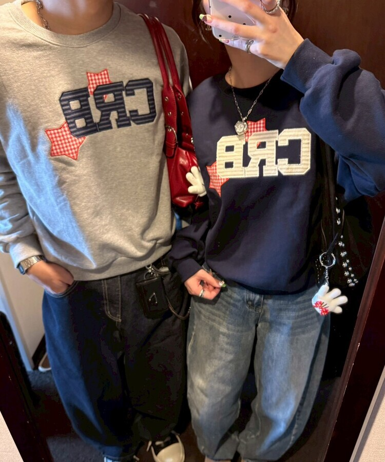 【4次完売❤️MADE】 CRBワッペントレーナー NAVY