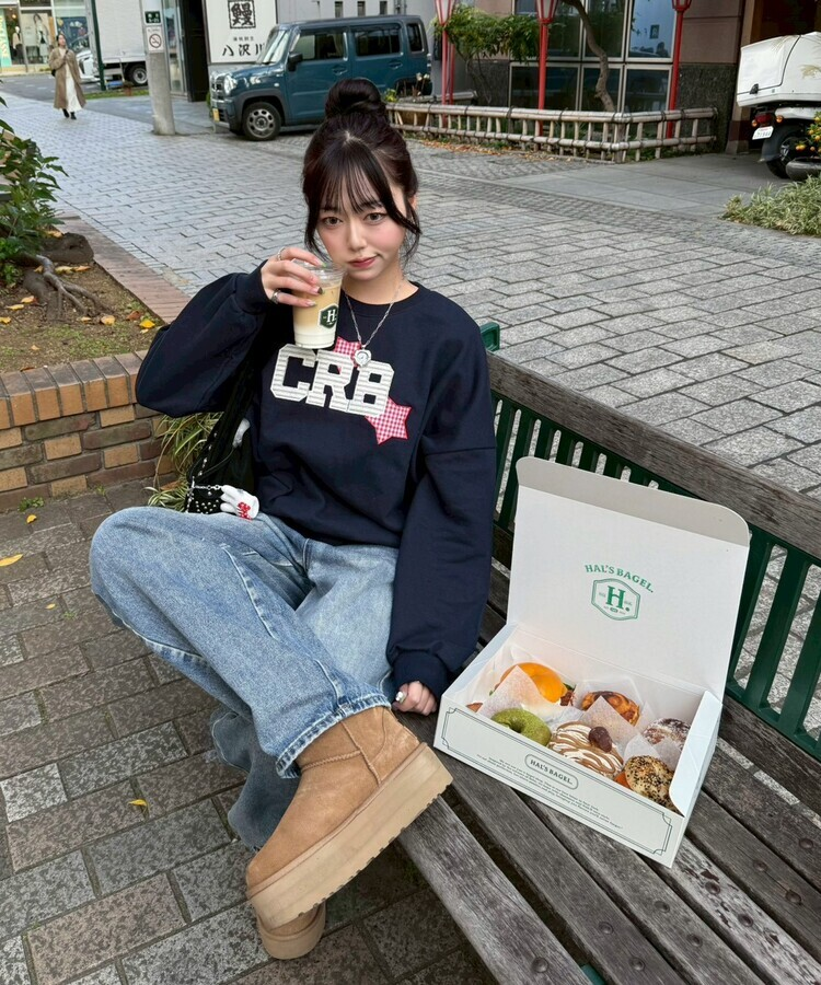 【4次完売❤️MADE】 CRBワッペントレーナー NAVY