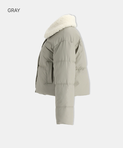 ボアカラーネックショートダウン GRAY
