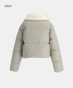 ボアカラーネックショートダウン GRAY