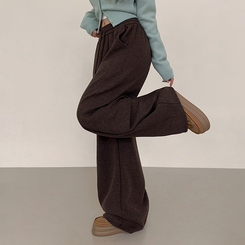 【起毛】サイドスリットトレーニングパンツ BROWN