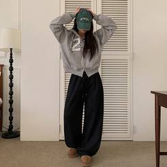 【起毛】サイドスリットトレーニングパンツ CHARCOAL